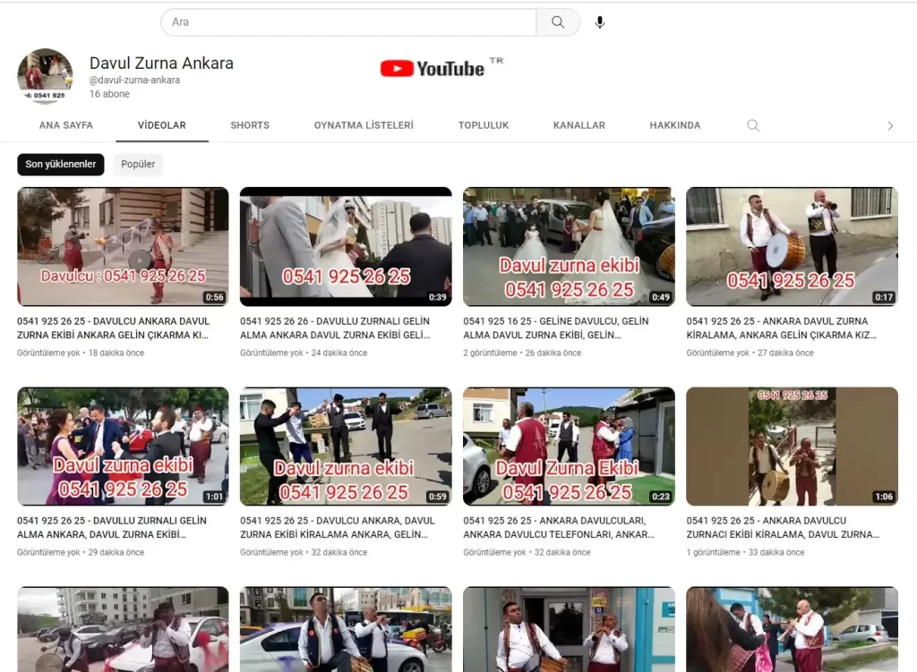 Zurnacı Videoları Ankara