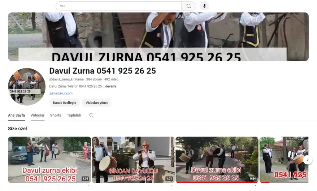 Saraycık Davulcu Youtube Videoları