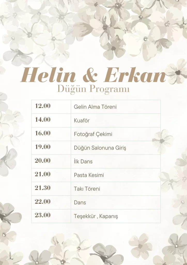 Düğün Akış Programı Nasıl Olur?